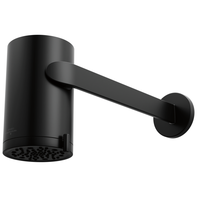 BRIZO Roccesco Multi-Function Sconce Wall Mount Shower Head with Shower Arm and Flange - 1.75 GPM — Matte Black