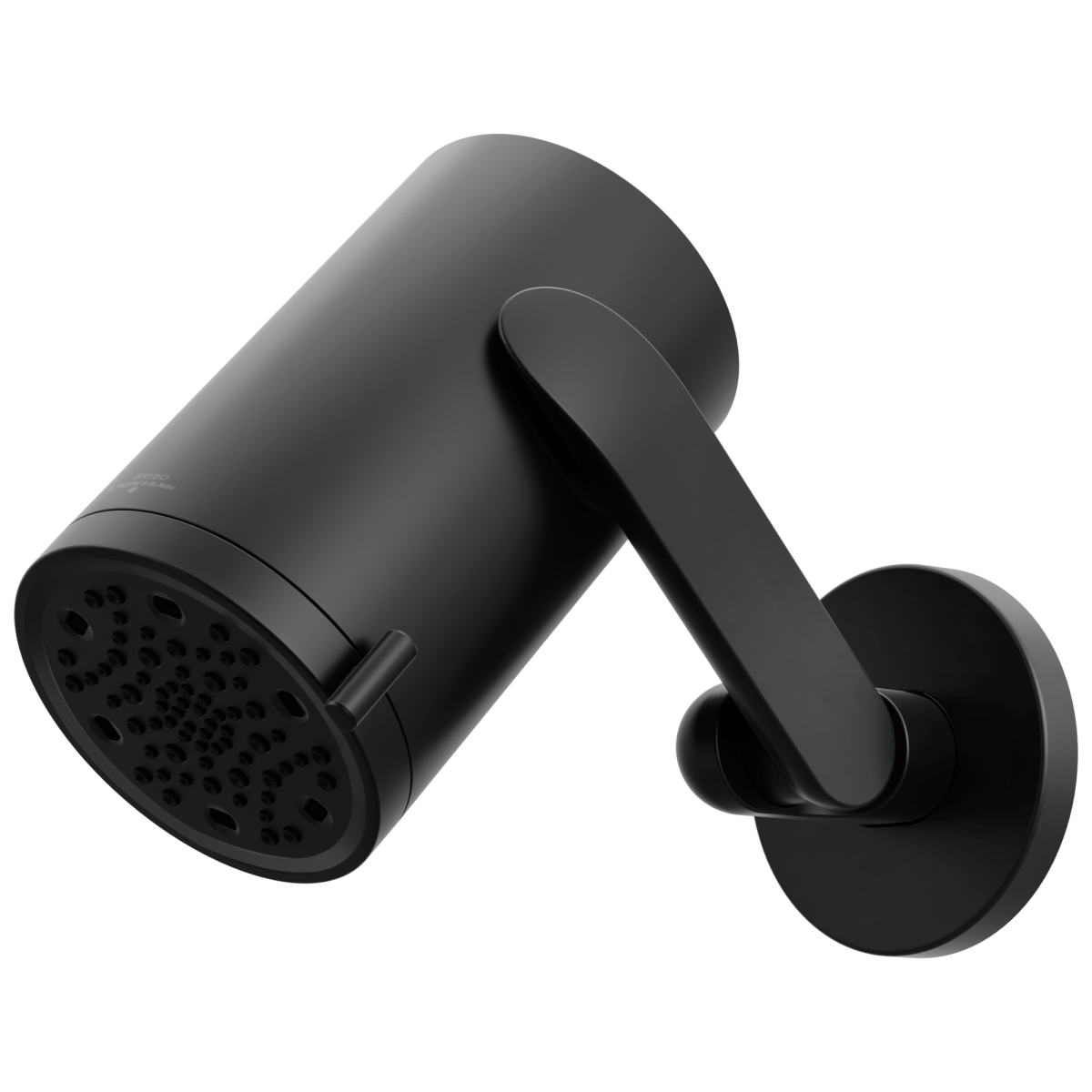 BRIZO Roccesco Multi-Function Sconce Wall Mount Shower Head with Jointed Shower Arm and Flange - 1.75 GPM — Matte Black