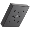 BRIZO Essential Shower 5” Linear Square H2Okinetic Single Function Wall Mount Showerhead — Matte Black
