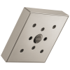 BRIZO Essential Shower 5” Linear Square H2Okinetic Single Function Wall Mount Showerhead — Luxe Nickel