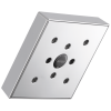 BRIZO Essential Shower 5” Linear Square H2Okinetic Single Function Wall Mount Showerhead — Chrome
