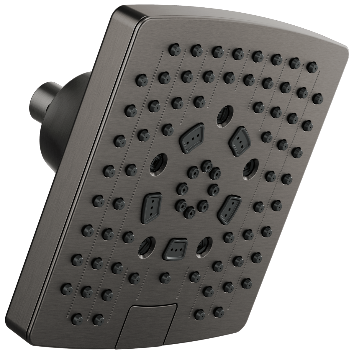 BRIZO Essential Shower 7" Linear Square H2Okinetic Multi-Function Wall Mount Shower Head - 2.5 GPM — Luxe Steel