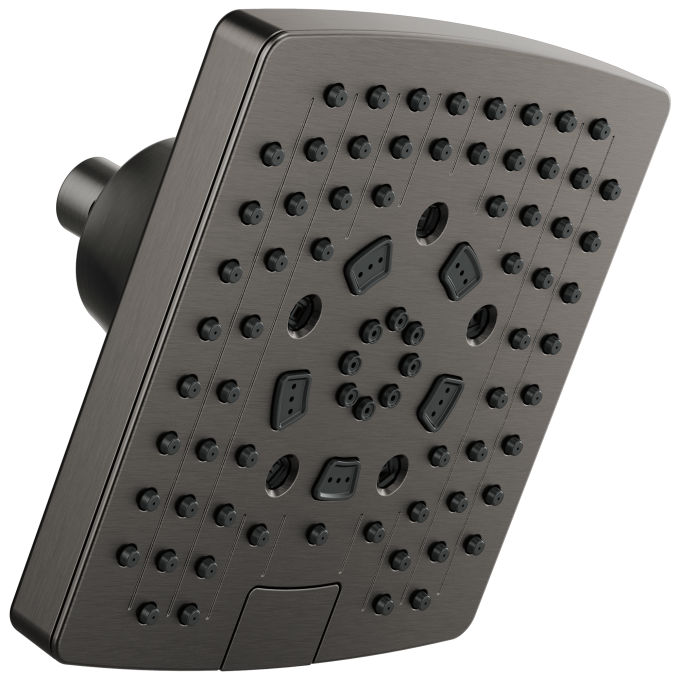 BRIZO Essential Shower 7" Linear Square H2Okinetic Multi-Function Wall Mount Shower Head - 2.5 GPM — Luxe Steel