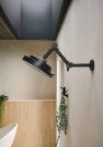 BRIZO Litze Rotating Double Robe Hook With Knurling — MATTE BLACK/LUXE STEEL