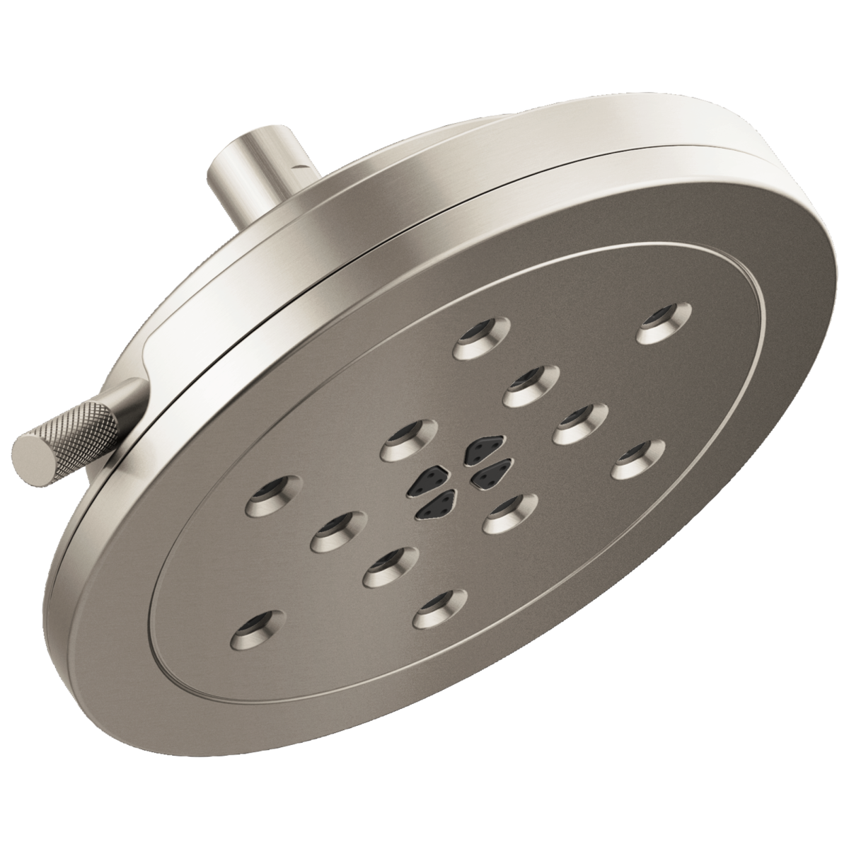 BRIZO Litze 8” H2Okinetic Round Multi-Function Wall Mount Showerhead — Luxe Nickel
