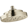 BRIZO Litze 8” H2Okinetic Round Multi-Function Wall Mount Showerhead — Polished Nickel