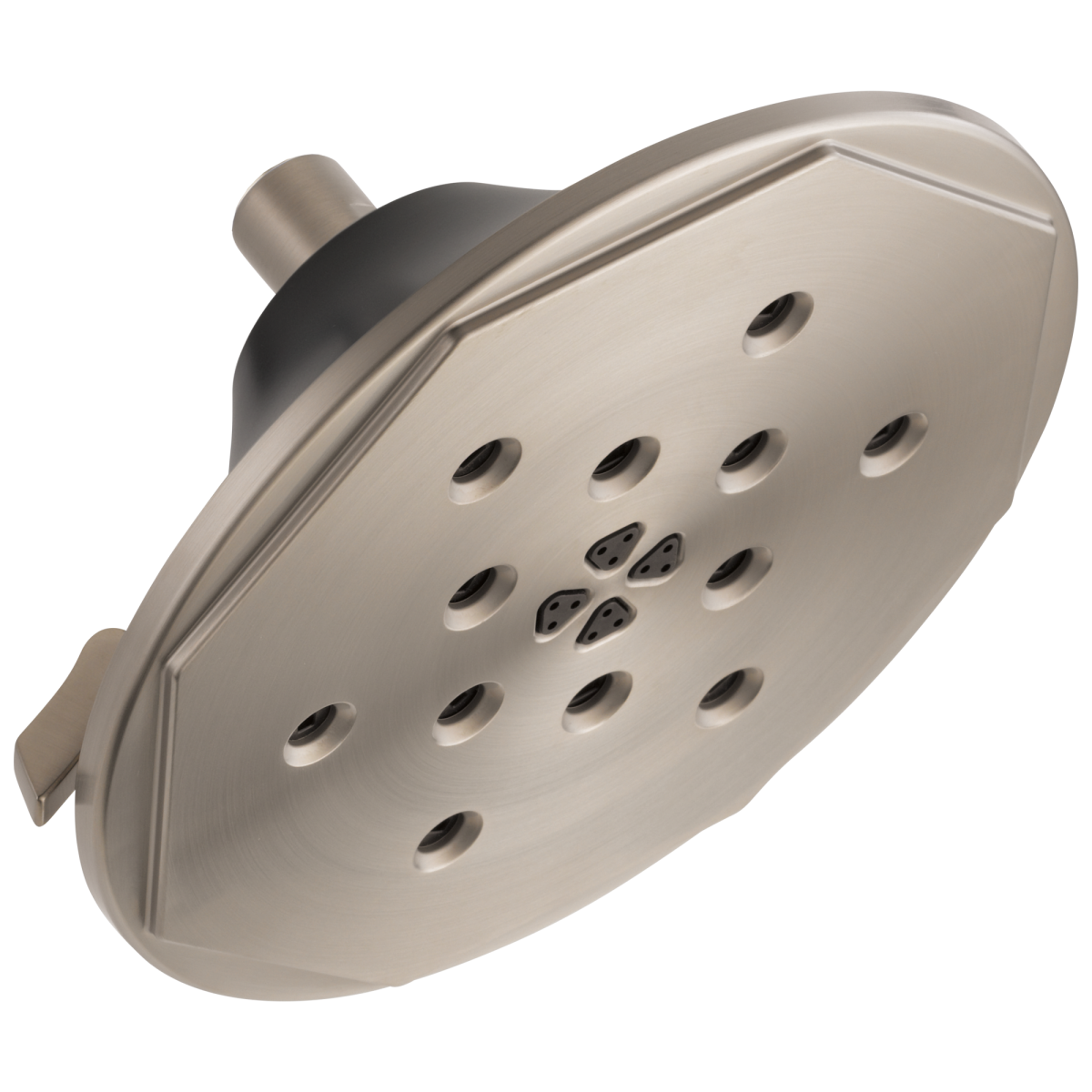 BRIZO Rook 8” H2Okinetic Round Multi-Function Wall Mount Showerhead — Luxe Nickel  /Matte Black