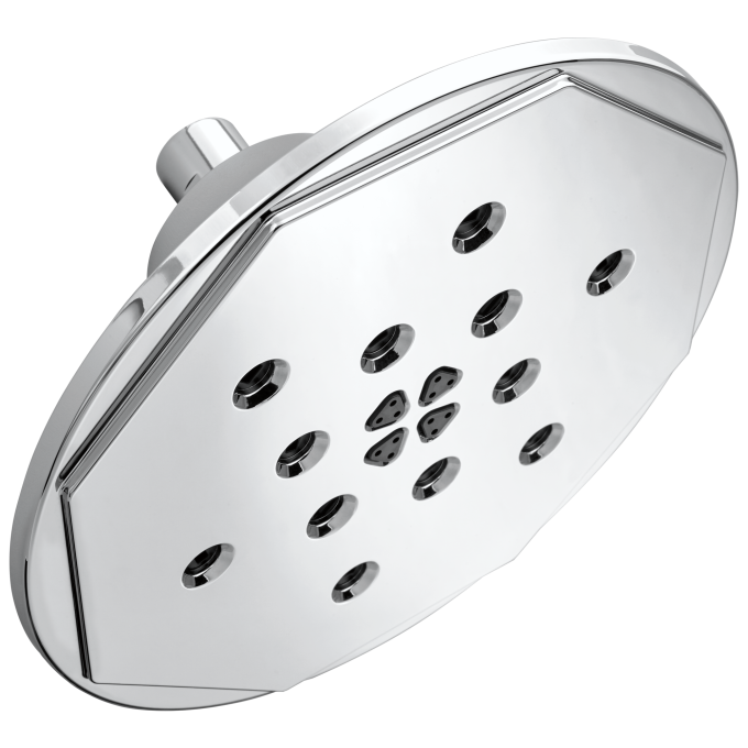 BRIZO Rook 8” H2Okinetic Round Multi-Function Wall Mount Showerhead — Chrome