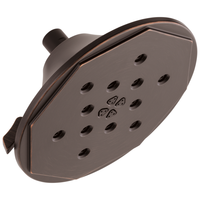 BRIZO Rook 8” H2Okinetic Round Multi-Function Wall Mount Showerhead — Venetian Bronze