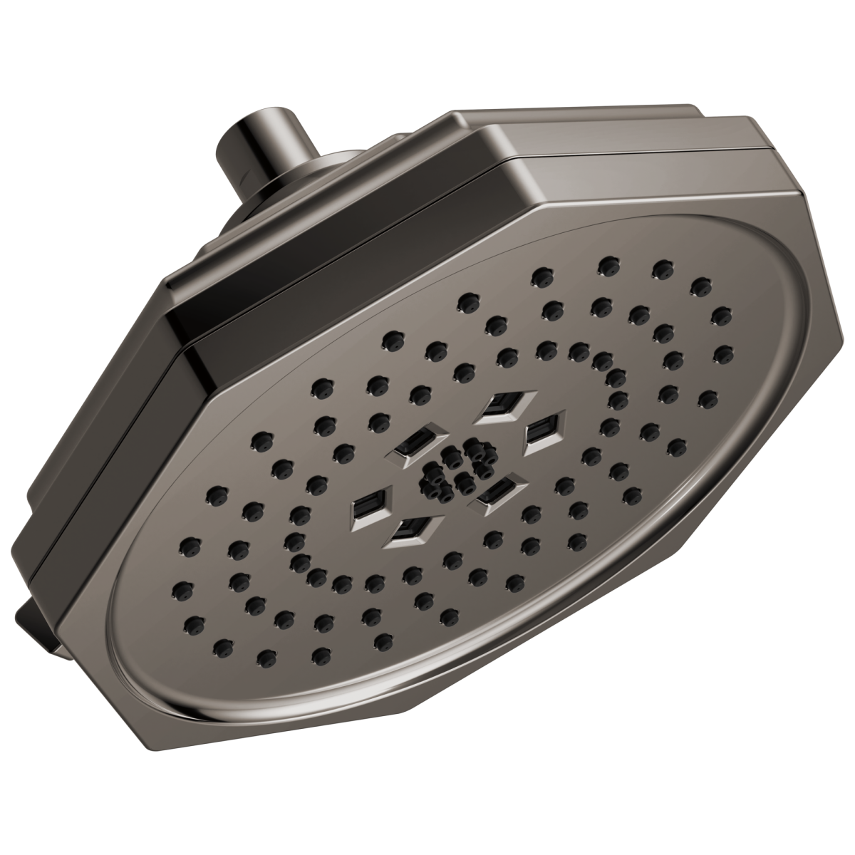 BRIZO Beauclere 8" H2OKINETIC Multi-Function Shower Head — Brilliance Black Onyx