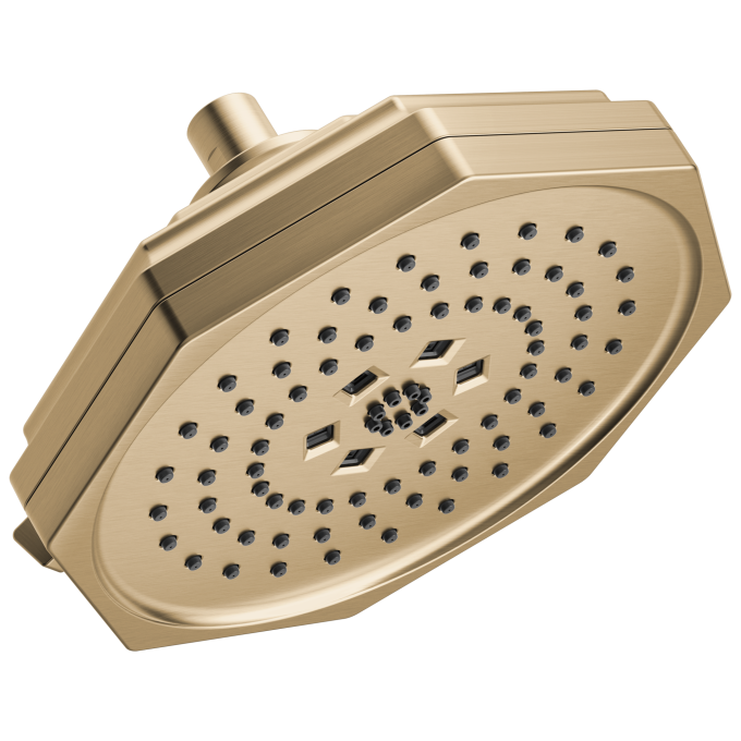 BRIZO Beauclere 8" H2OKINETIC Multi-Function Shower Head — Luxe Gold