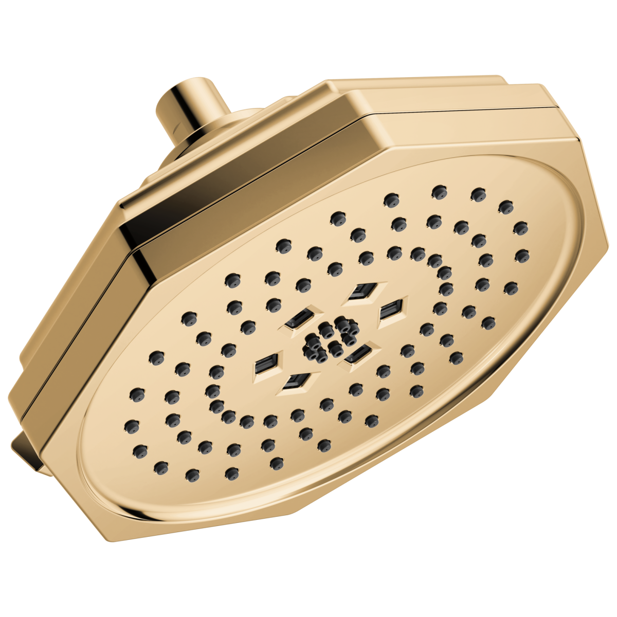 BRIZO Beauclere 8" H2OKINETIC Multi-Function Shower Head — Polished Gold