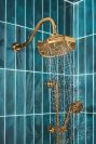 BRIZO Beauclere Multi-Function Slide-Bar Hand Shower — Polished Gold