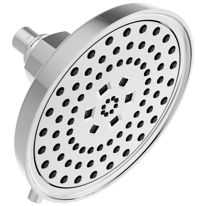 BRIZO Invari 7 5/8” H2Okinetic Round Multi-Function Shower Head - 2.5 GPM — Chrome