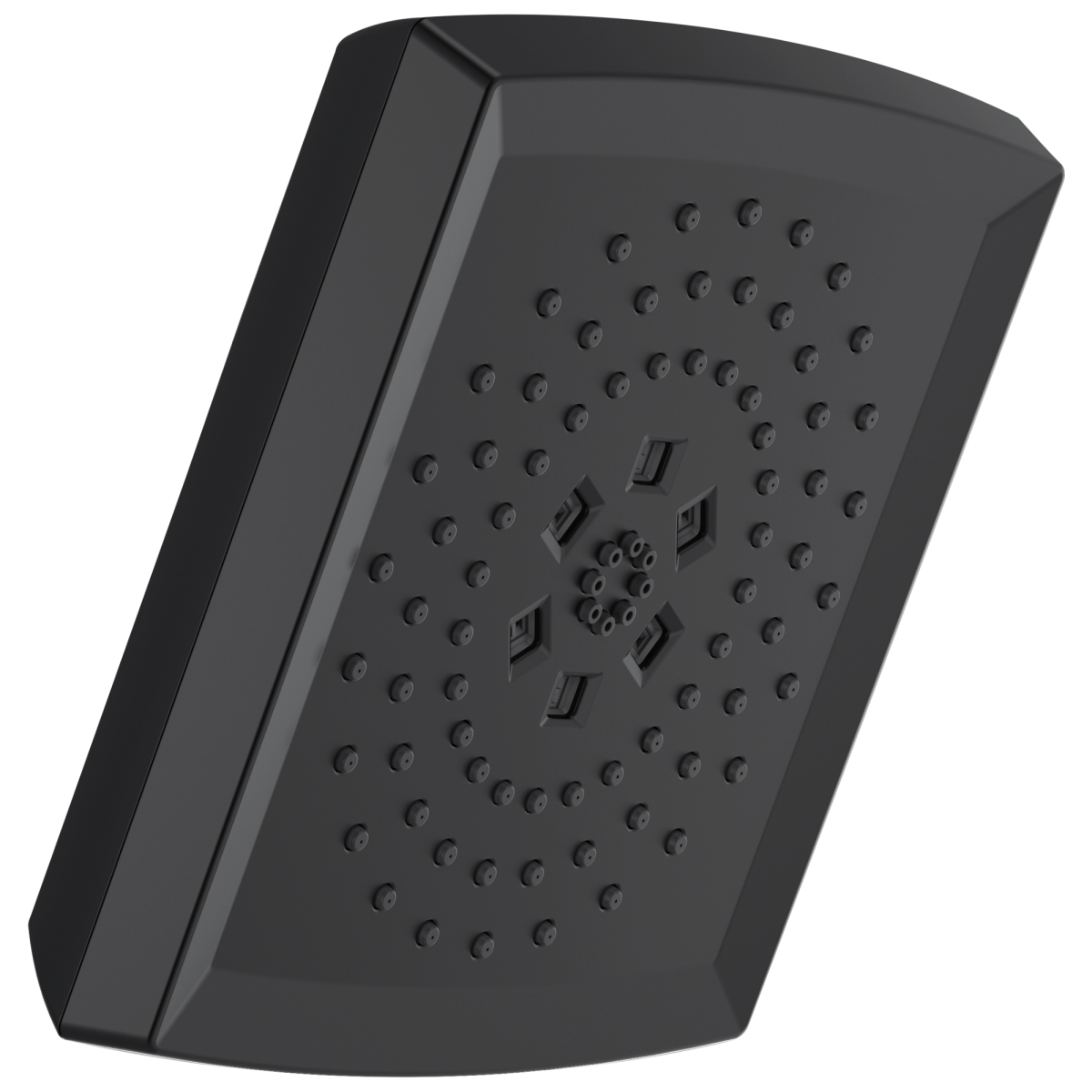 BRIZO Vettis H2OKINETIC Square Multi-Function Shower Head - 1.75 GPM — Matte Black