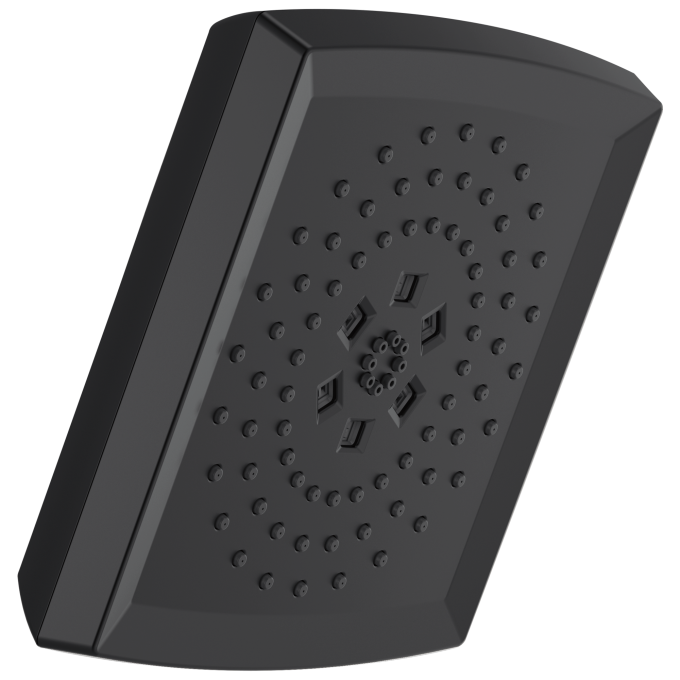 BRIZO Vettis H2OKINETIC Square Multi-Function Shower Head - 1.75 GPM — Matte Black