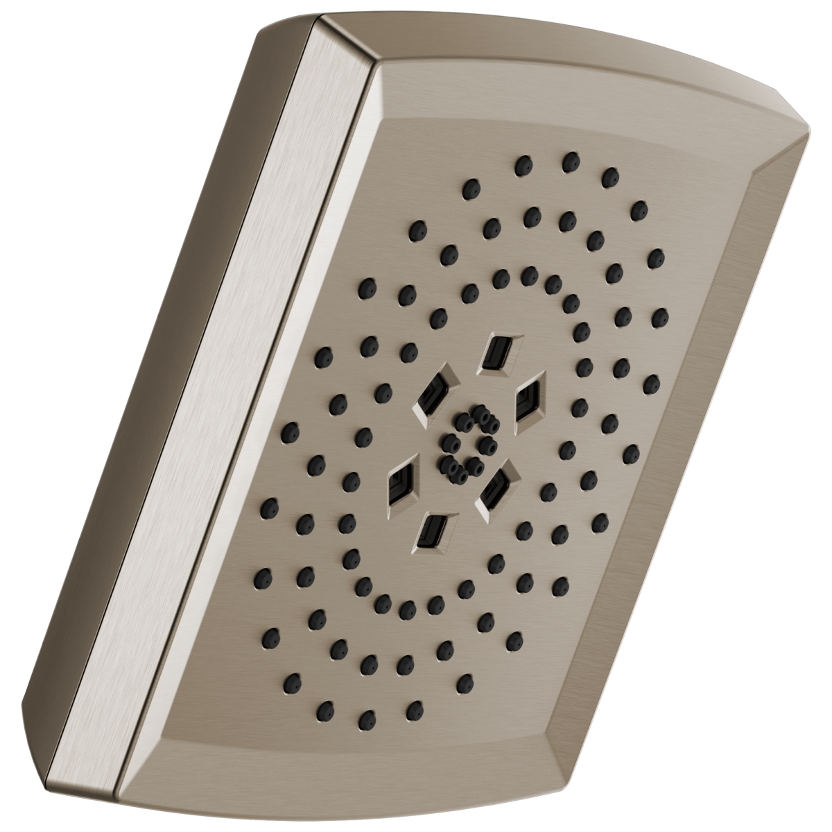 BRIZO Vettis H2OKINETIC Square Multi-Function Shower Head - 1.75 GPM — Luxe Nickel