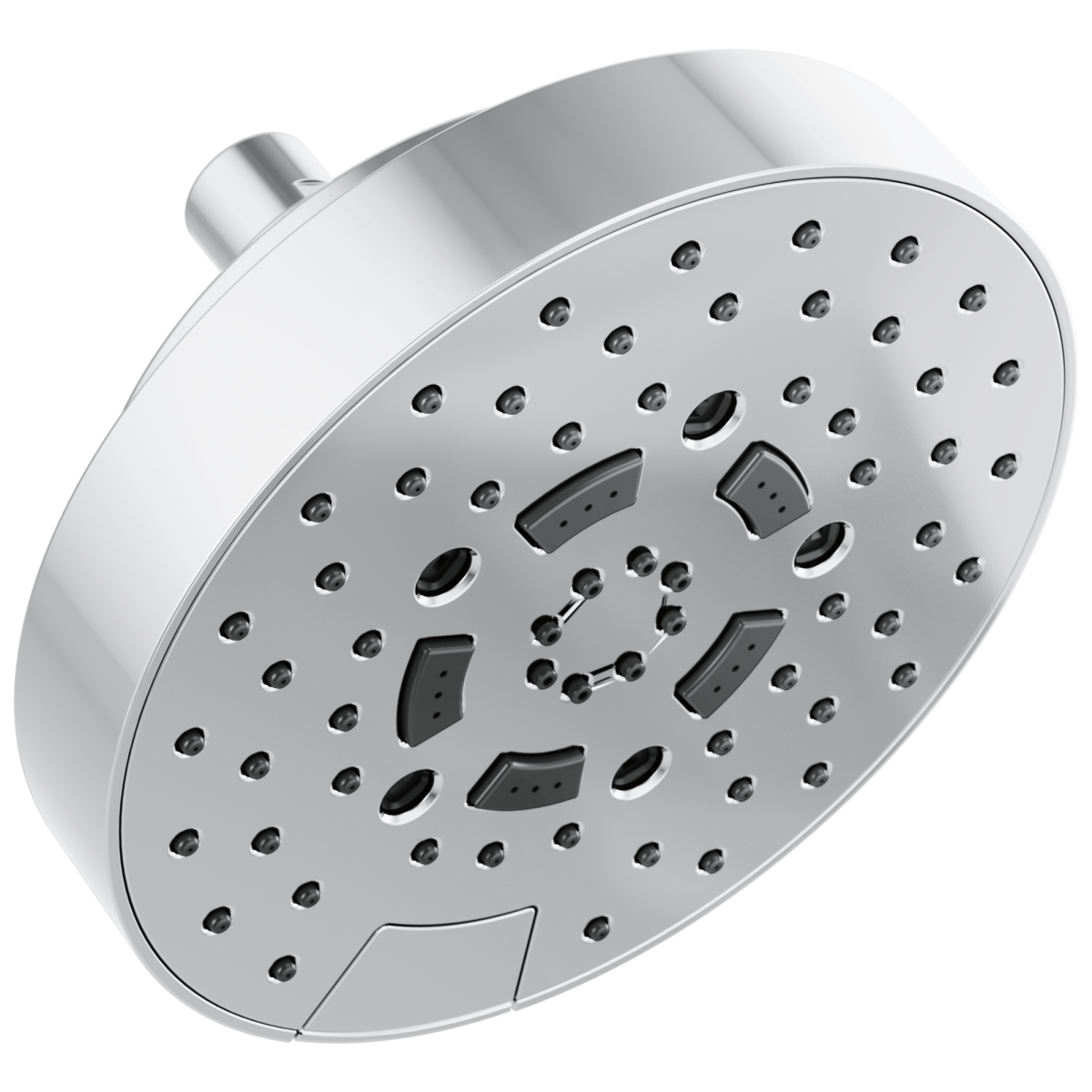 BRIZO Essential Shower 7" Linear Round H2Okinetic Multi-Function Wall Mount Shower Head - 1.75 GPM — Chrome