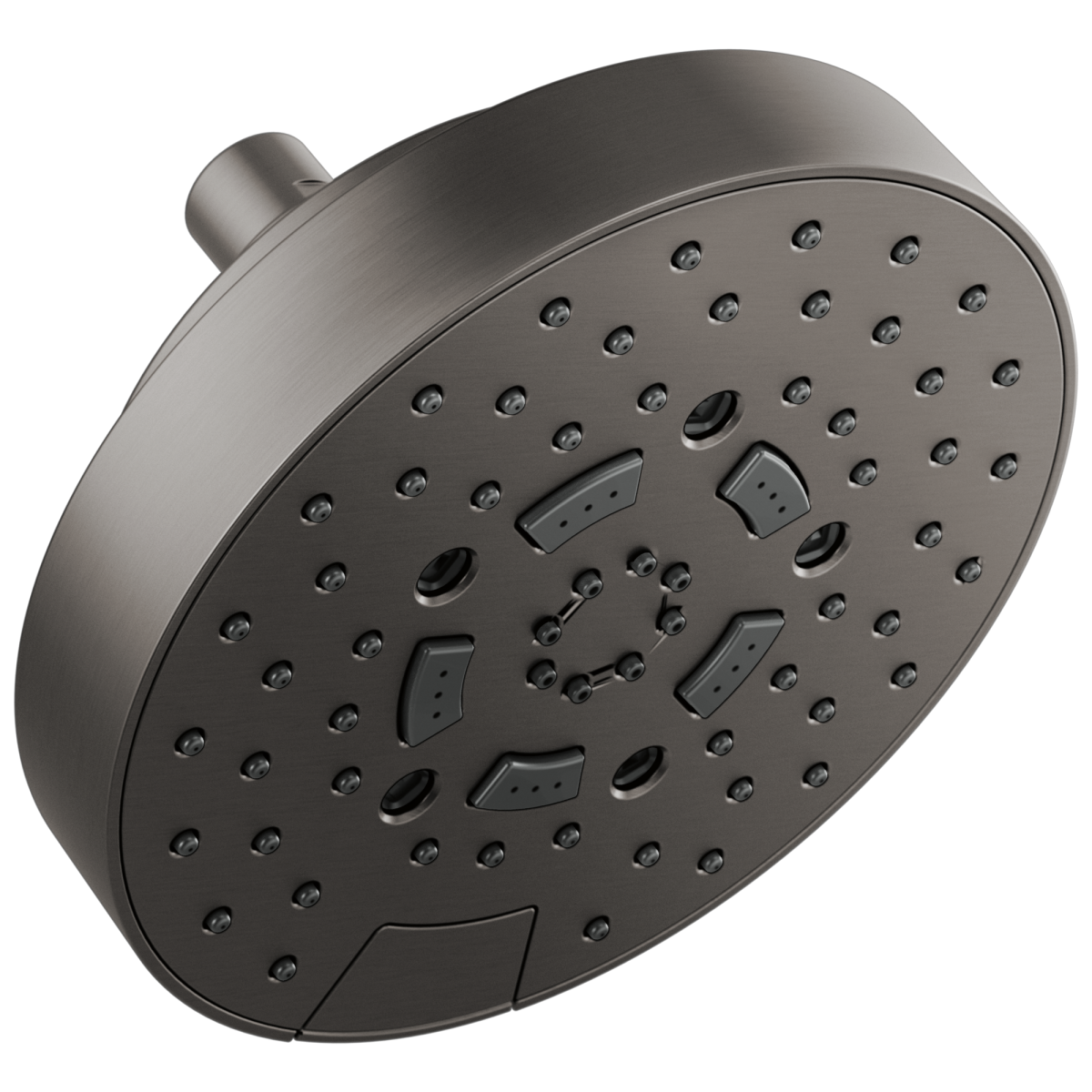 BRIZO Essential Shower 7” Linear Round H2Okinetic Multi-Function Wall Mount Shower Head - 1.5 GPM — Luxe Steel