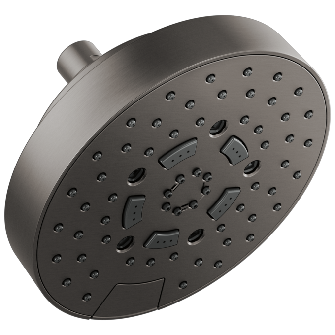 BRIZO Essential Shower 7" Linear Round H2Okinetic Multi-Function Wall Mount Shower Head - 1.75 GPM — Luxe Steel