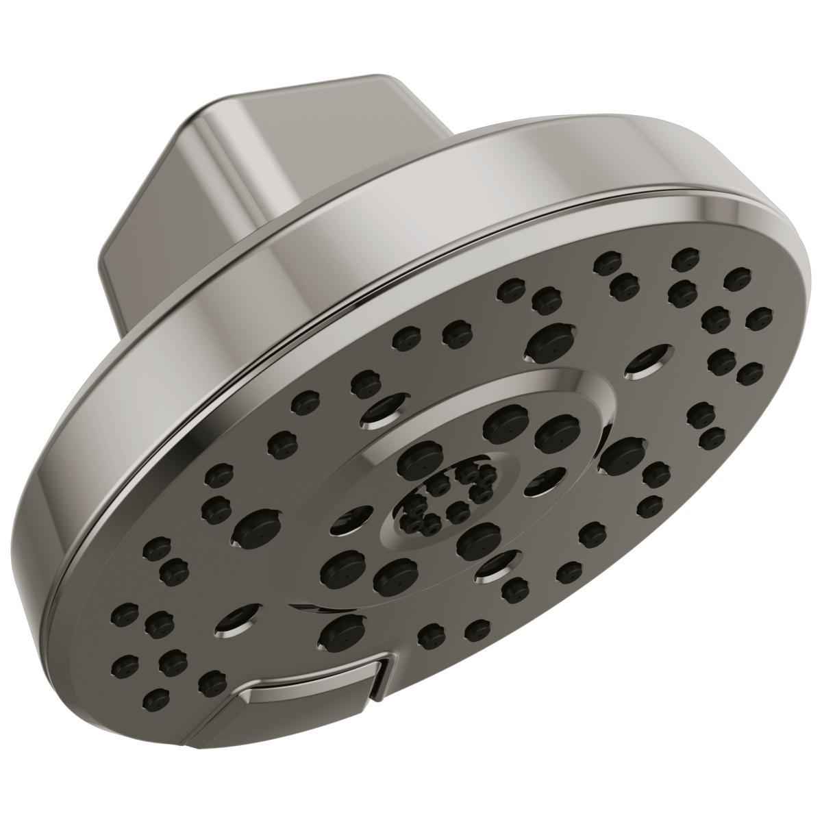 BRIZO Levoir H2OKINETIC Round Multi-Function Showerhead — Brilliance Black Onyx
