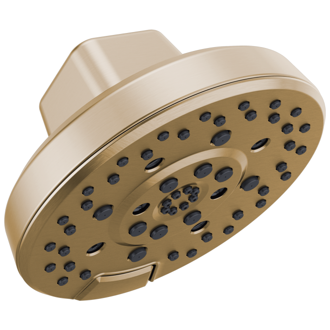 BRIZO Levoir H2OKINETIC Round Multi-Function Showerhead — Luxe Gold