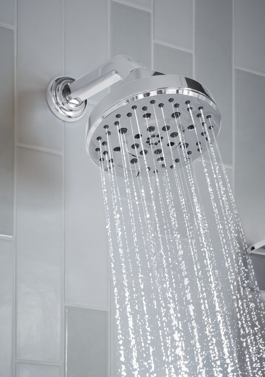 BRIZO Levoir H2OKINETIC Round Multi-Function Showerhead — Chrome