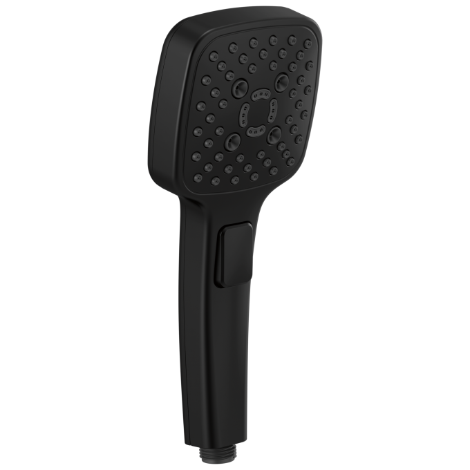BRIZO Essential Shower Linear Square Multi-Function Hand Shower — Matte Black