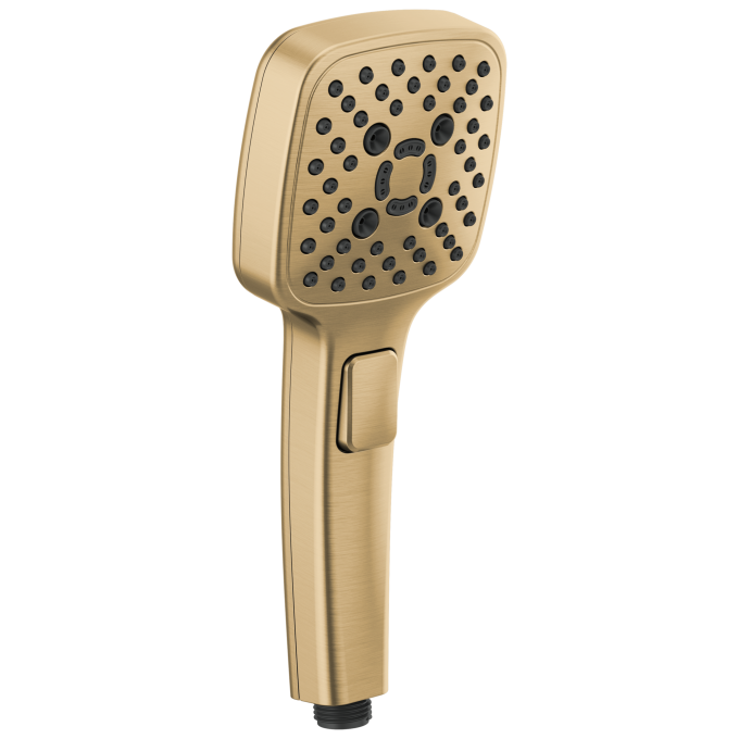 BRIZO Essential Shower Linear Square Multi-Function Hand Shower — Luxe Gold