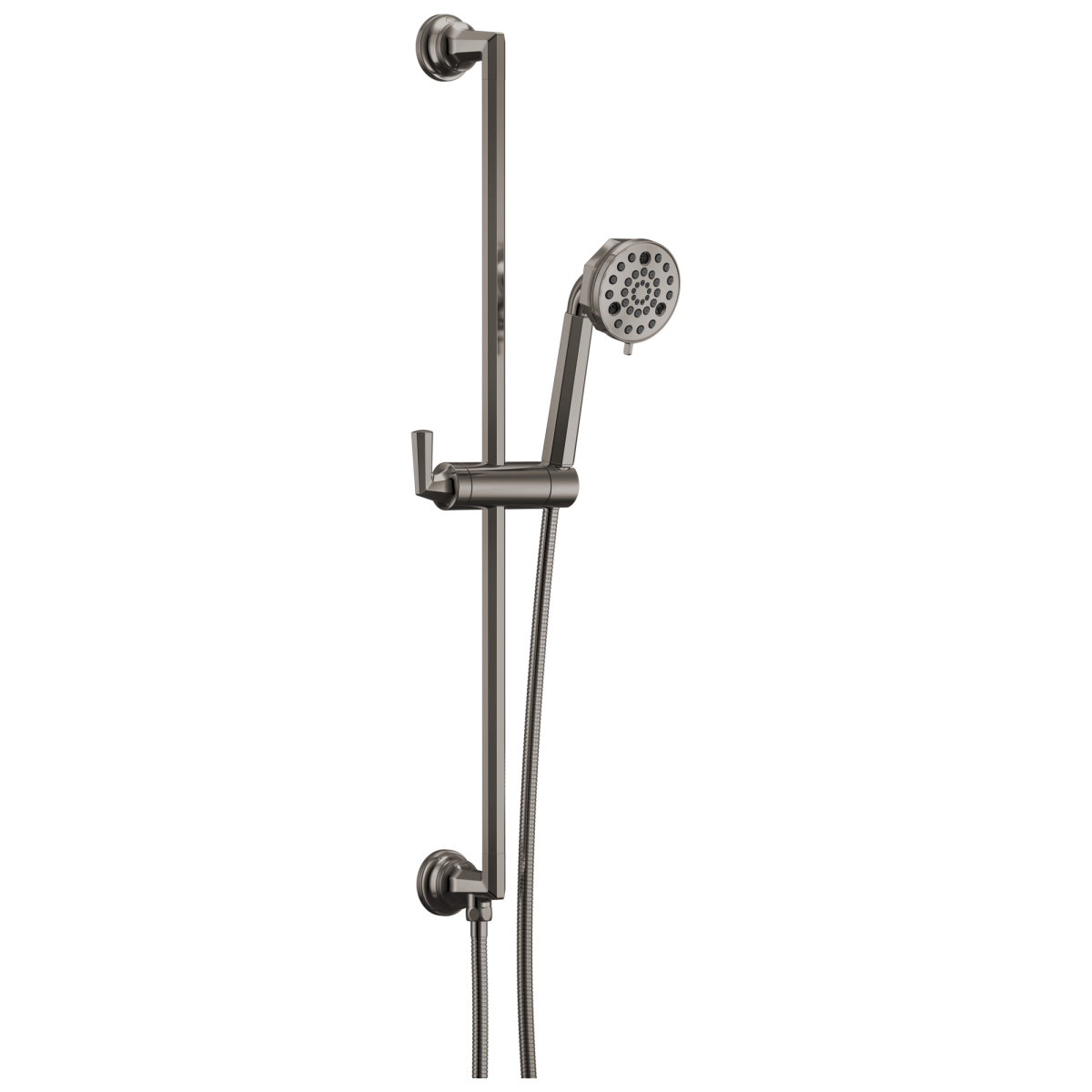 BRIZO Beauclere Multi-Function Slide-Bar Hand Shower — Brilliance Black Onyx