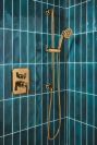 BRIZO Beauclere Multi-Function Slide-Bar Hand Shower — Polished Gold