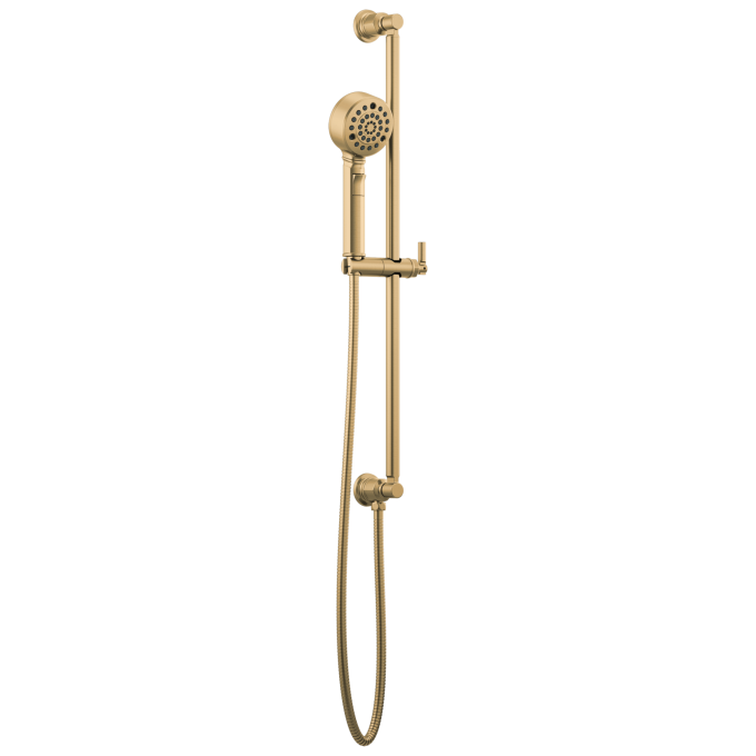BRIZO Invari H2OKINETIC Multi-Function Slide Bar Handshower — Luxe Gold