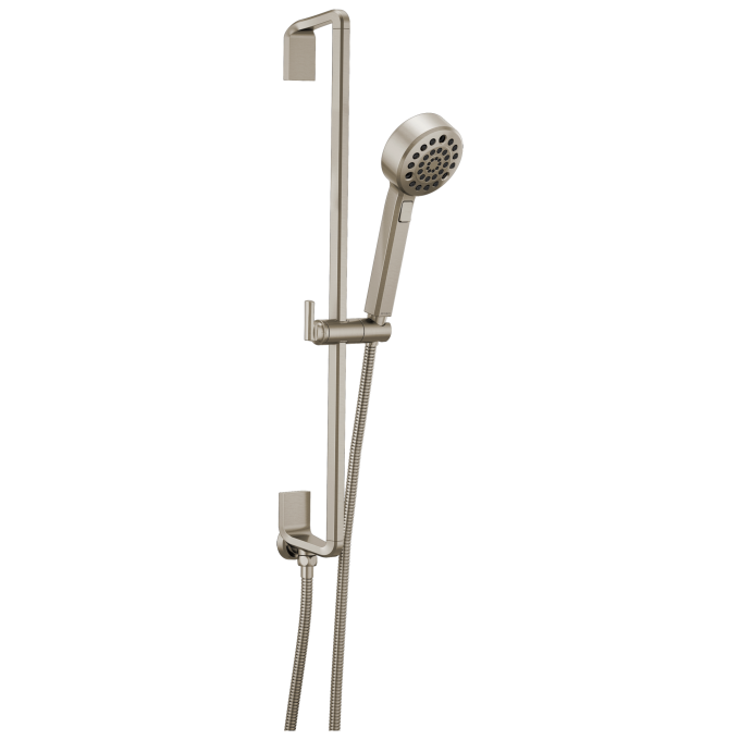 BRIZO Levoir H2OKINETIC Multi-Function Slide Bar Handshower — Luxe Nickel