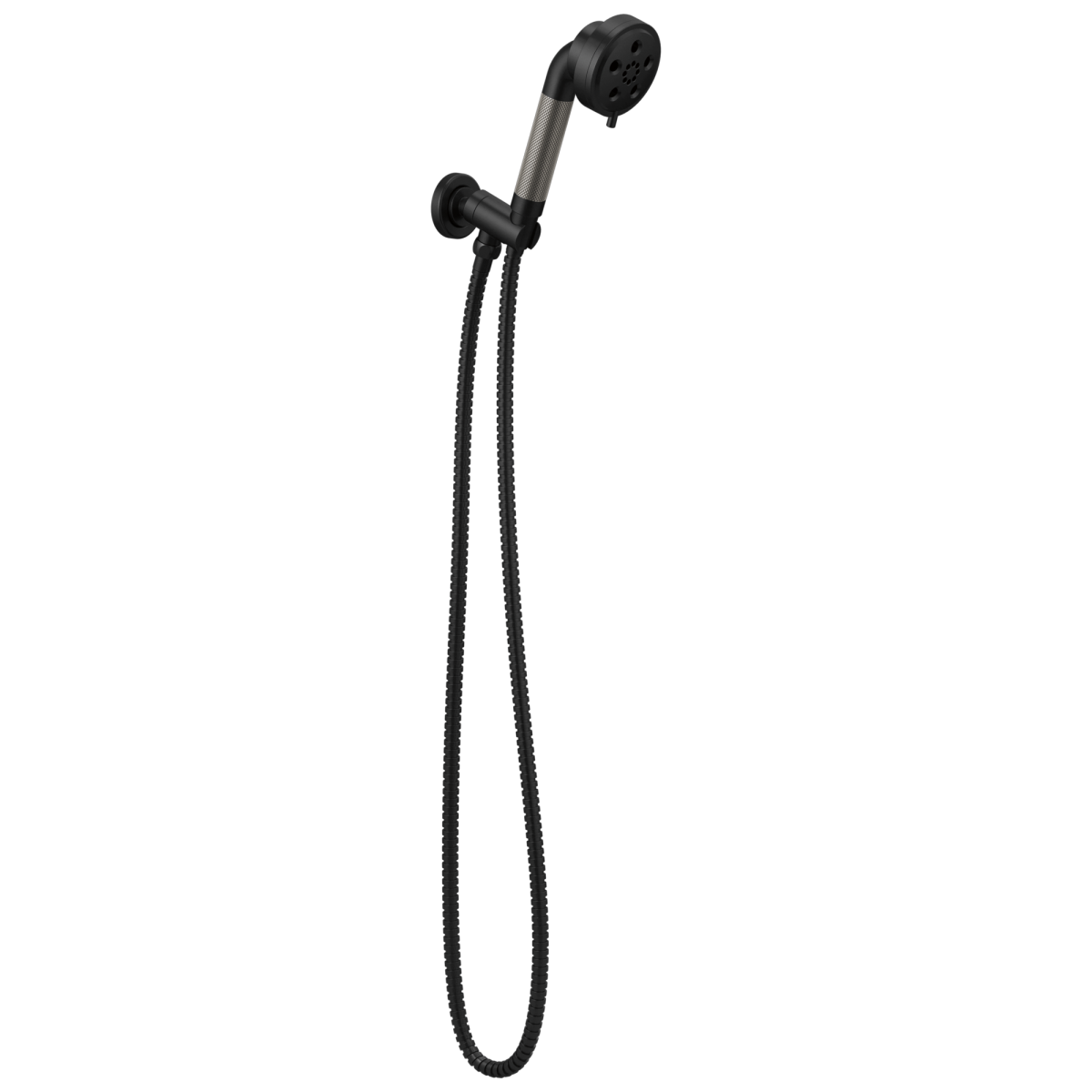 BRIZO Litze Wall Mount Handshower with H2OKINETIC Technology — MATTE BLACK/LUXE STEEL