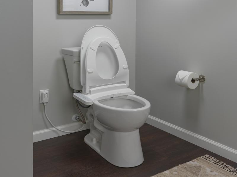 DELTA Refresh Standard Elongated Electric Bidet Toilet Seat — White