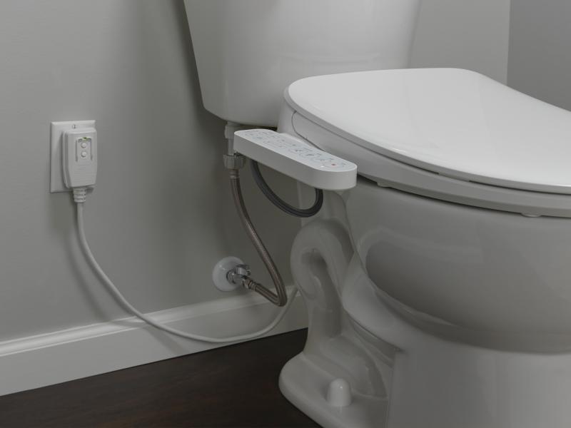 DELTA Refresh Standard Elongated Electric Bidet Toilet Seat — White