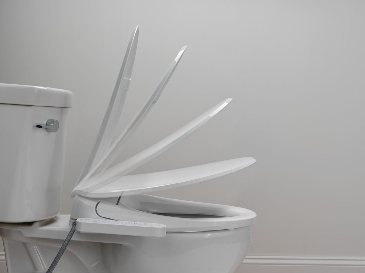 DELTA Refresh Standard Elongated Electric Bidet Toilet Seat — White