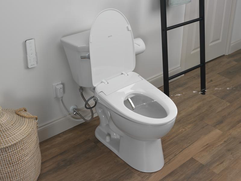 DELTA Refresh Premium Elongated Electric Bidet Toilet Seat — White