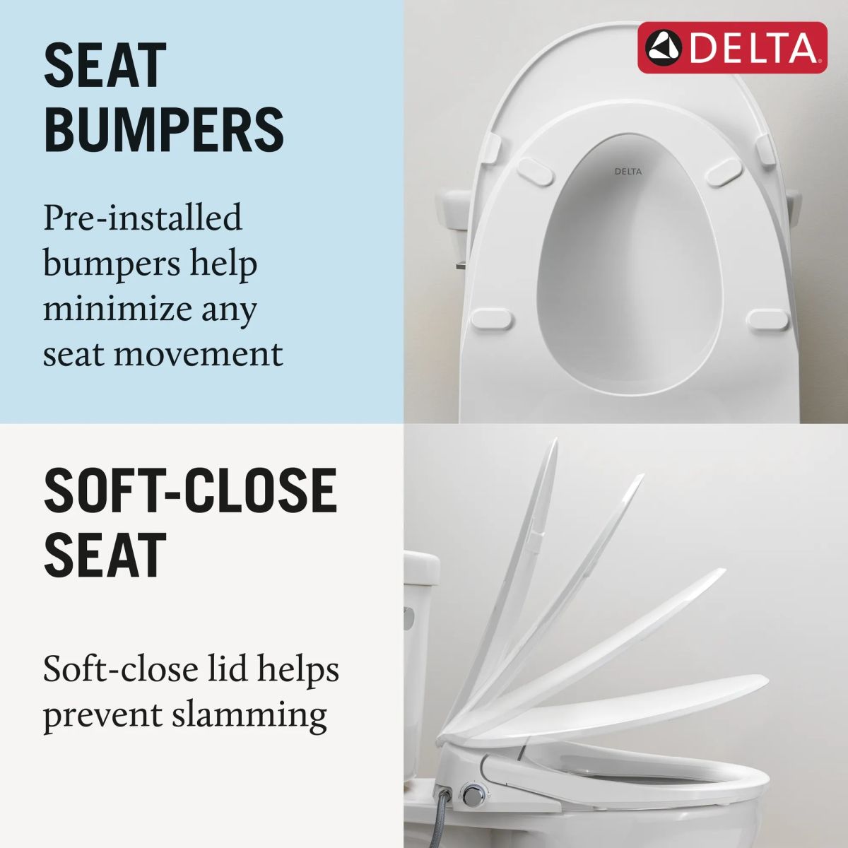 DELTA Refresh Premium Elongated Electric Bidet Toilet Seat — White