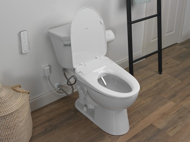 DELTA Refresh Premium Elongated Electric Bidet Toilet Seat — White