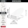 DELTA Refresh Ultimate Elongated Electric Bidet Toilet Seat — White