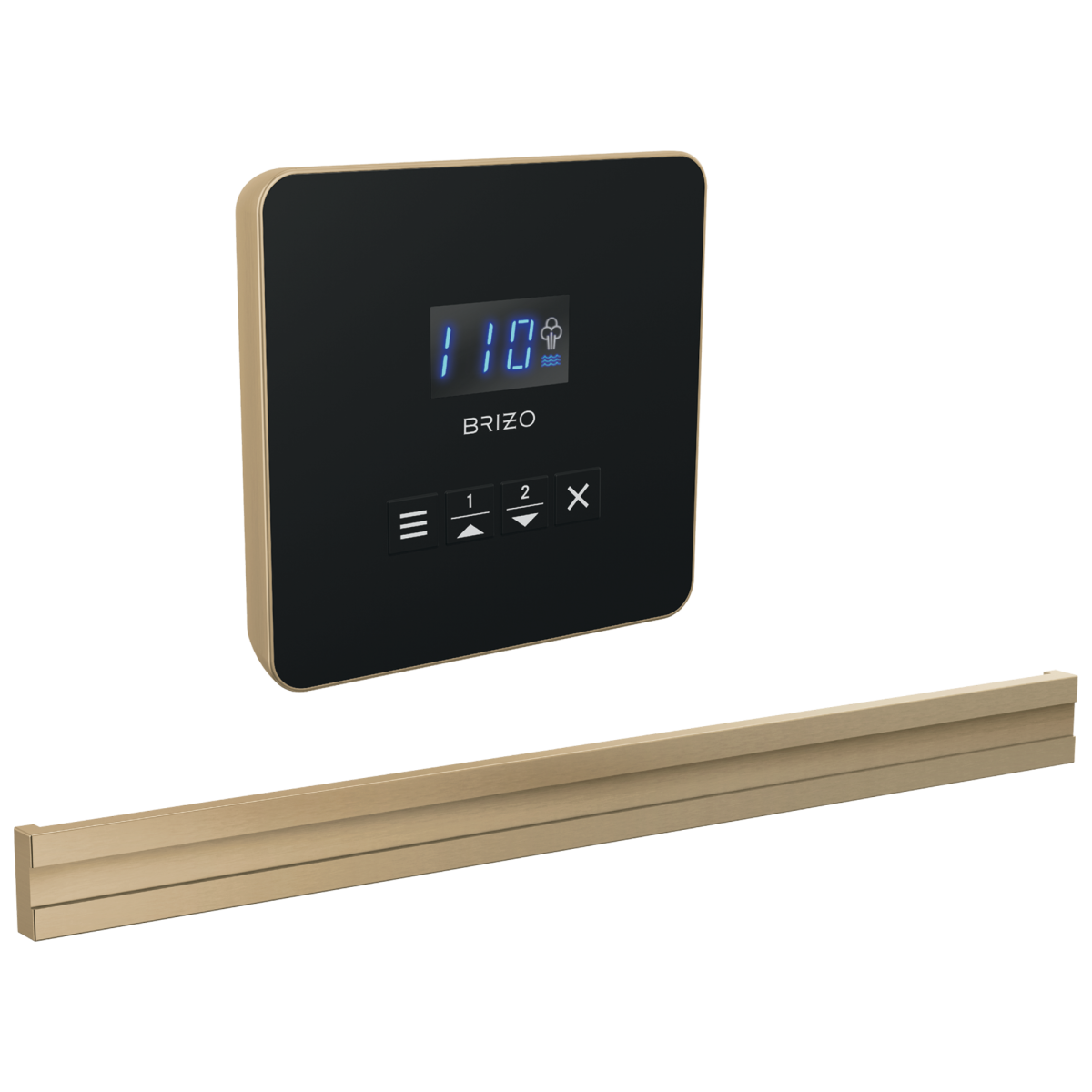 BRIZO Other Elemental Square + Bilateral Steam Set — Lumicoat® Luxe Gold