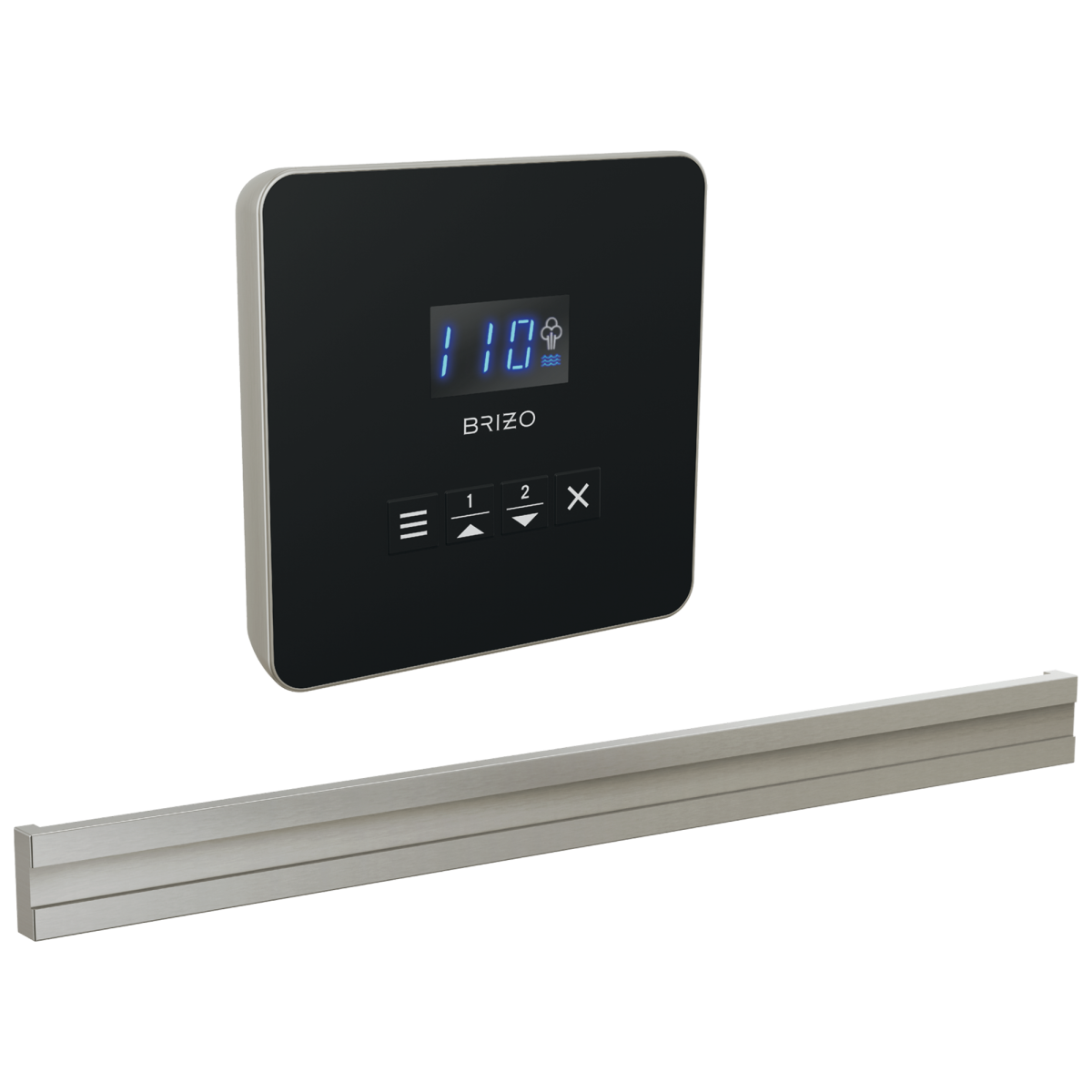 BRIZO Other Elemental Square + Bilateral Steam Set — Lumicoat® Luxe Nickel