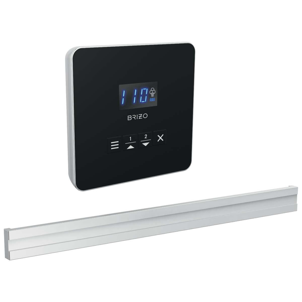 BRIZO Other Elemental Square + Bilateral Steam Set — Lumicoat® Chrome