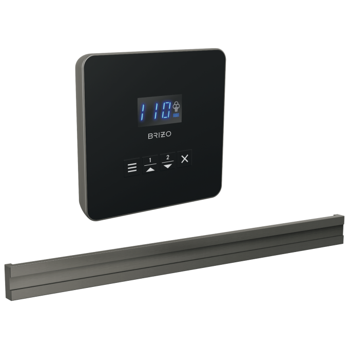 BRIZO Other Elemental Square + Bilateral Steam Set — Lumicoat® Luxe Steel