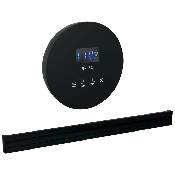 BRIZO Other Elemental Round + Bilateral Steam Set — Matte Black