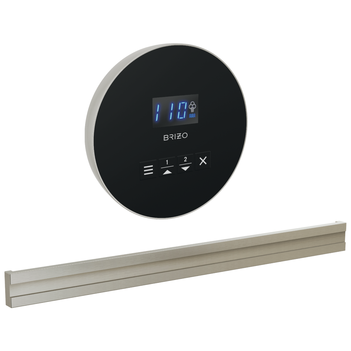 BRIZO Other Elemental Round + Bilateral Steam Set — Lumicoat® Brushed Nickel
