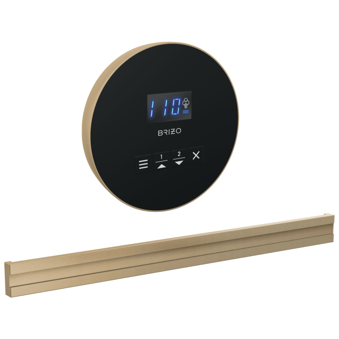 BRIZO Other Elemental Round + Bilateral Steam Set — Lumicoat® Luxe Gold