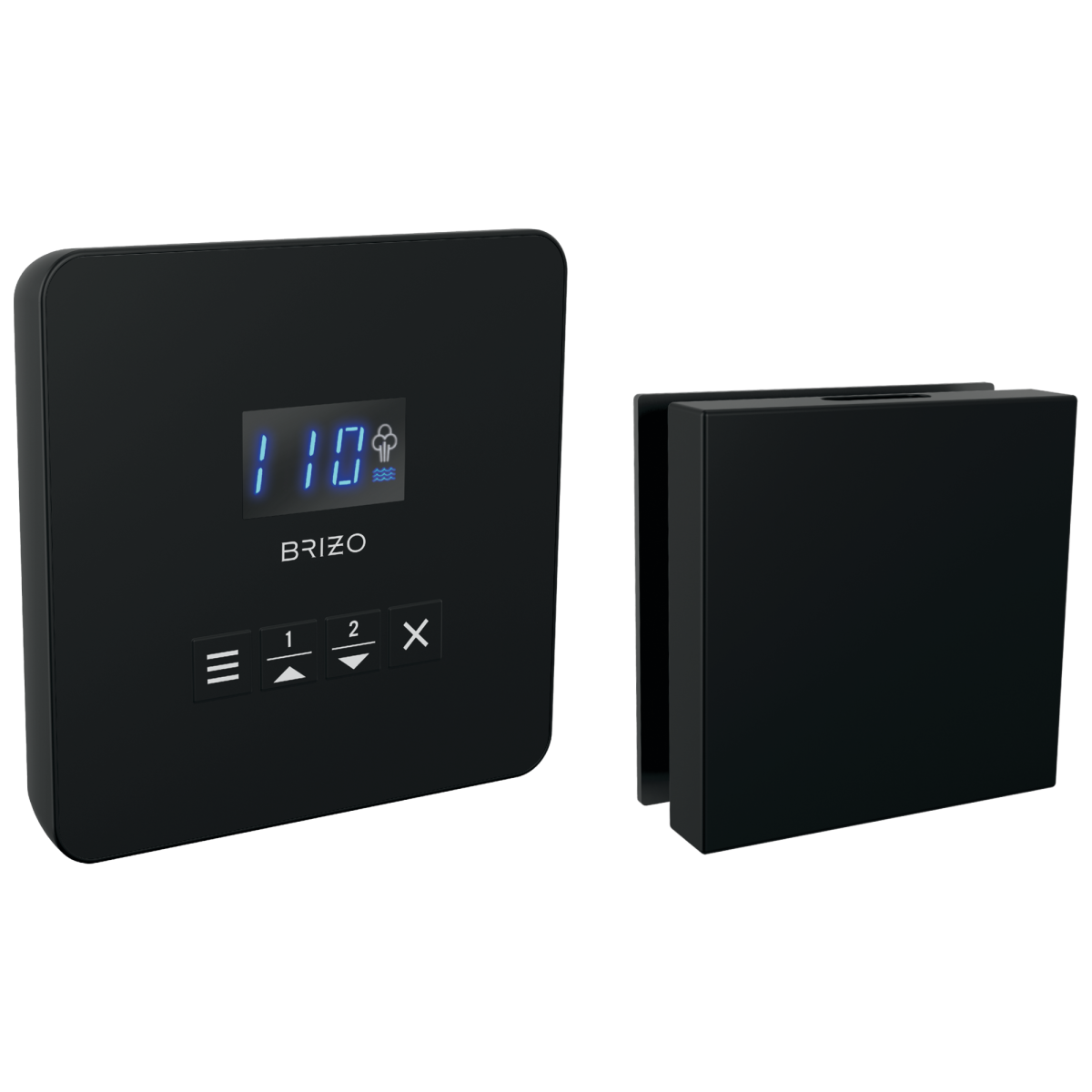 BRIZO Other Elemental Square Steam Set — Matte Black
