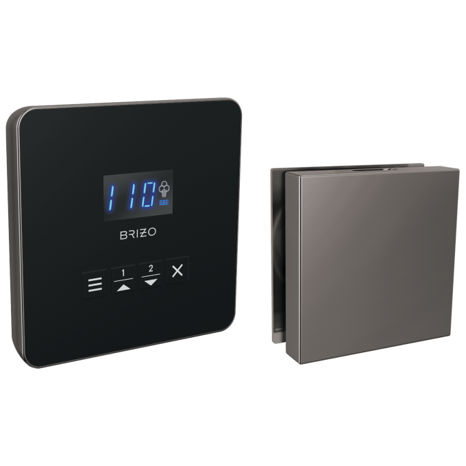 BRIZO Other Elemental Square Steam Set — Lumicoat® Black Onyx